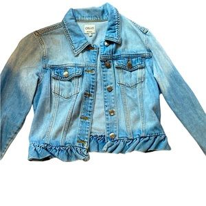 Jean Jacket With Ruffled Bottom